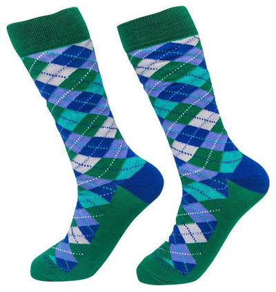 Socks-Argyle-Cool-Patterns-Crew-Socks-green