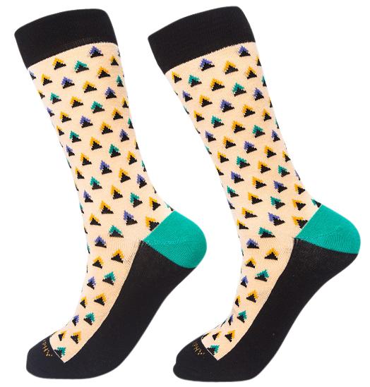 Socks-Triangle-Me-Cool-Patterns-Crew-Socks-cream