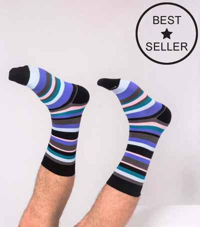 Socks - Standard Stripes - Sky