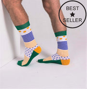 Socks - Even More Stripes - Green