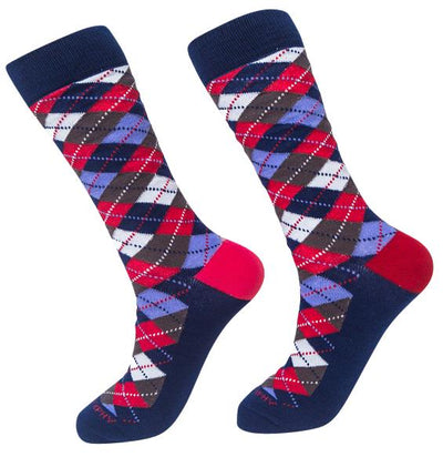 Socks-Argyle-Cool-Patterns-Crew-Socks-red