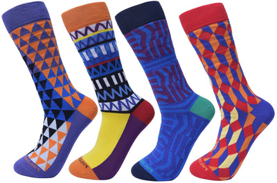 Assorted Socks (4 Pairs) - Oxford Patterns