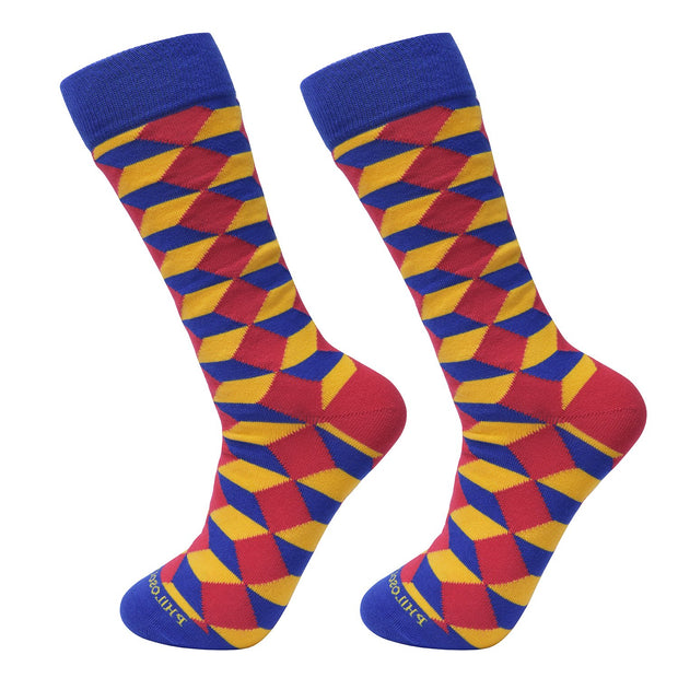 Socks-Big-blocks-Cool-Patterns-Crew-Socks-yellow
