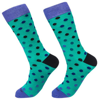 Socks-Big-Dots-Cool-Patterns-Crew-Socks-teal