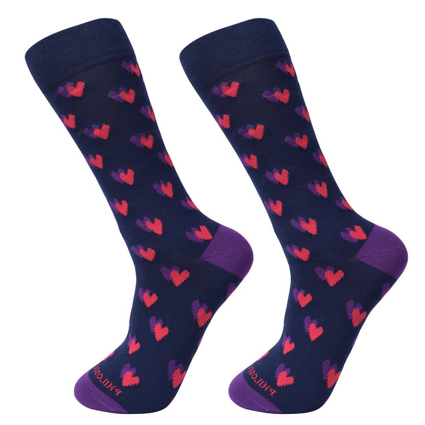 Socks-Heart-Cool-Patterns-Crew-Socks