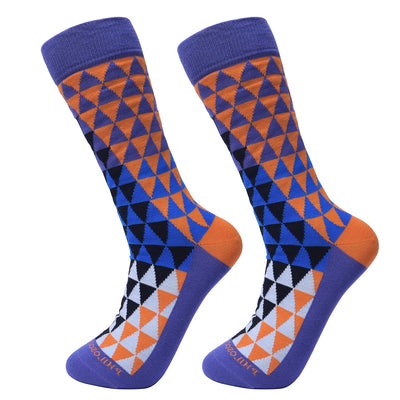 Socks-Trigons-Cool-Patterns-Crew-Socks-purple-2