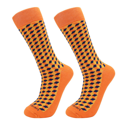 Socks-Squared-Cool-Patterns-Crew-Socks-Orange