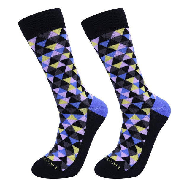 Socks-Trigons-Cool-Patterns-Crew-Socks-Purple