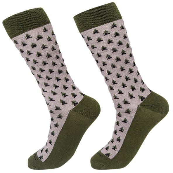 Socks-Triangle-Me-Cool-Patterns-Crew-Socks-green