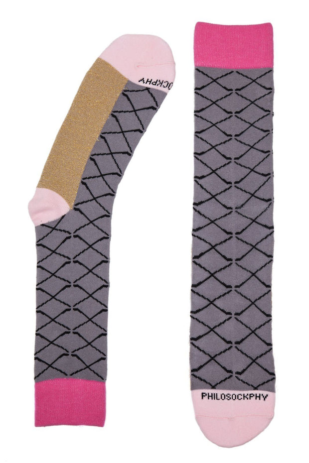 Socks - I M Golfing Patterned Socks By Philosockphy (Pink)