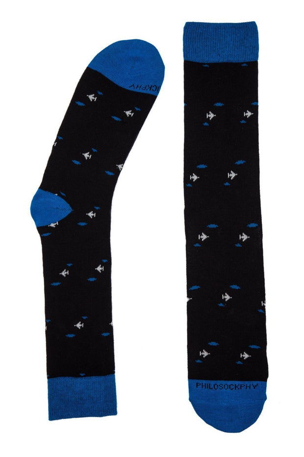 Socks - Night Flight Patterned Socks By Philosockphy